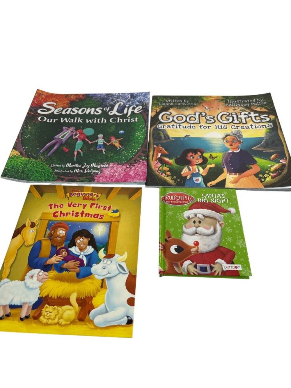 Childrens Misc Christian & Christmas Books Lot of 4
